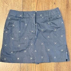 IZOD Embroidered Navy Golf Skirt EUC. Size 12 Q
